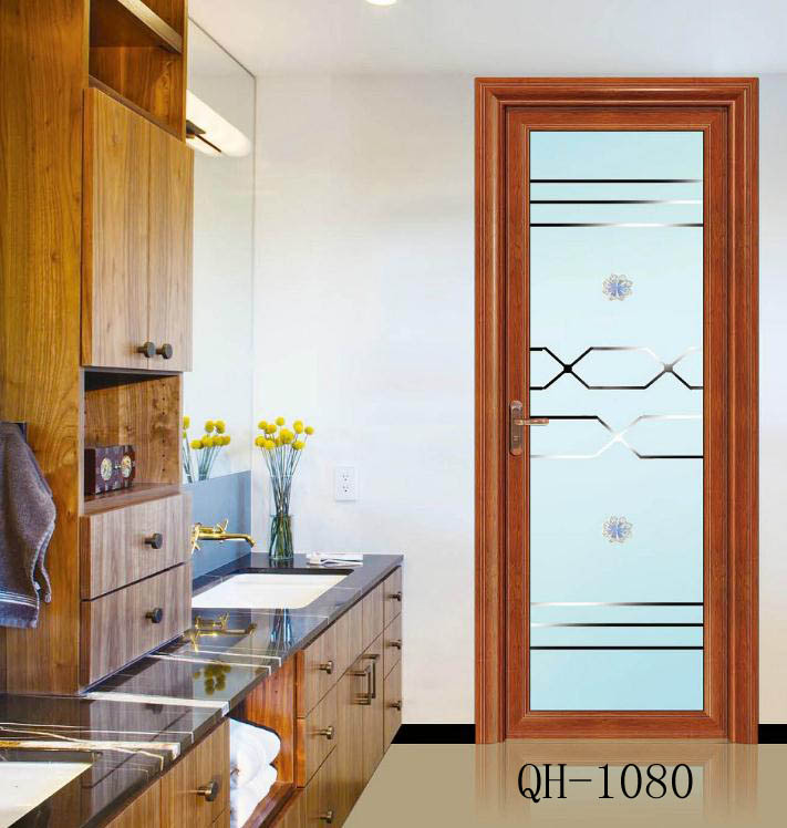 厨房卫生间银弧80系列豪华平开门前单包边铝合金门