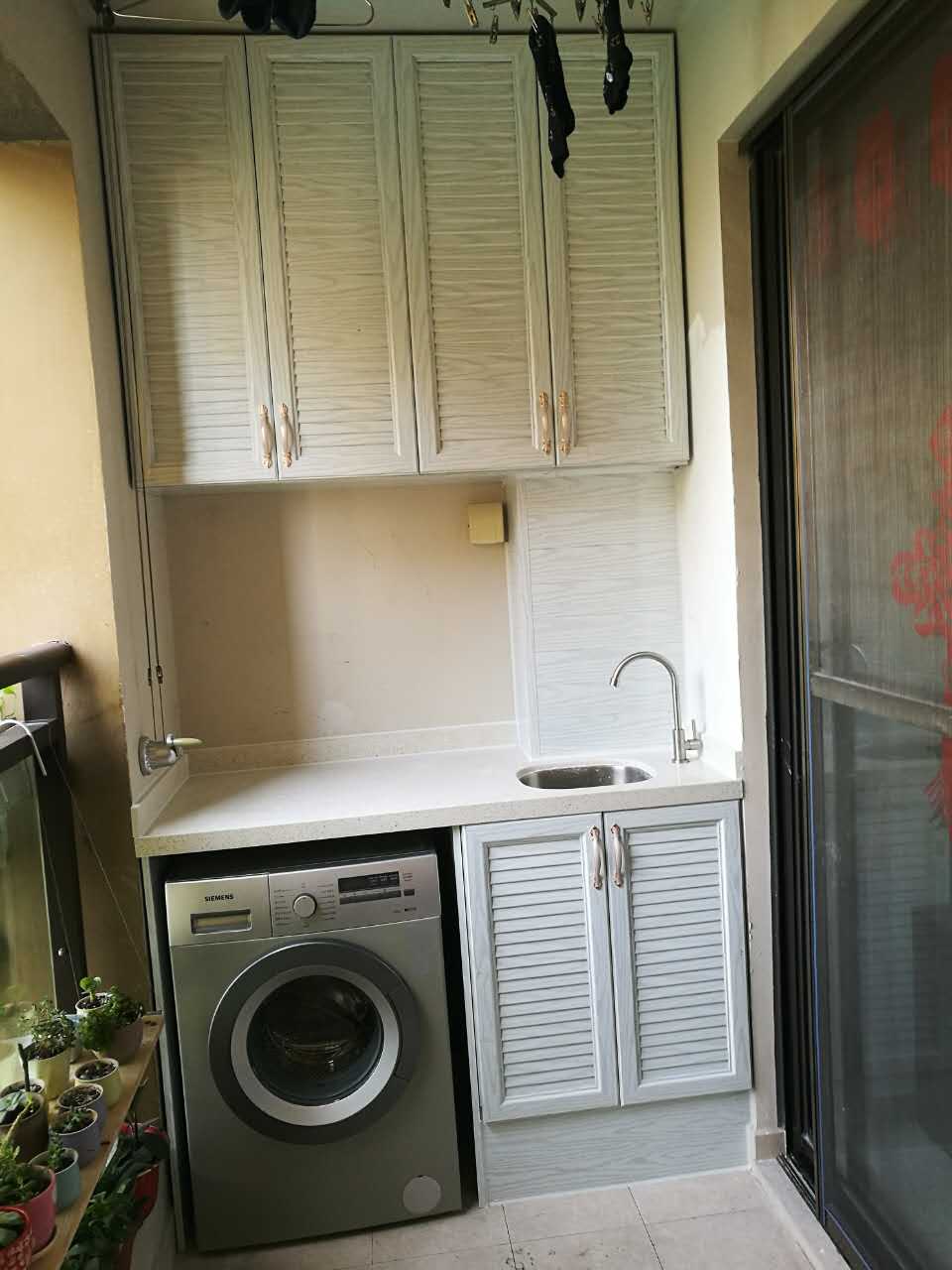 阳台洗衣机柜贮物柜防水柜铝合金柜
