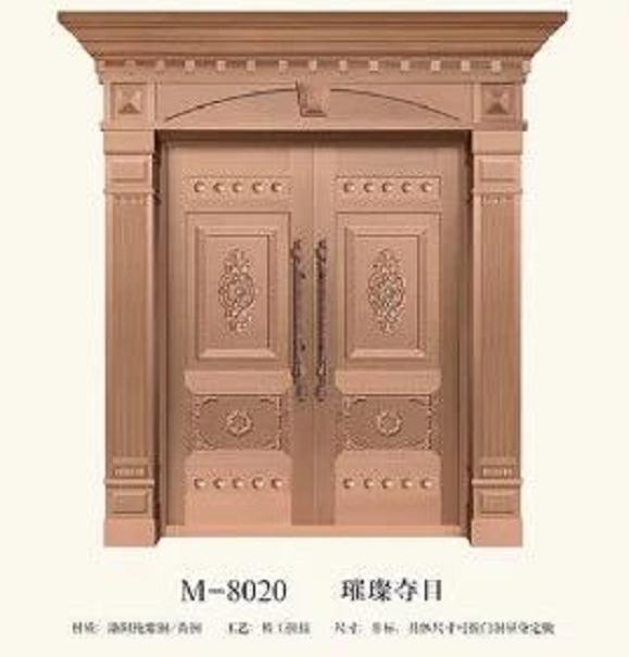 高级铜门大门别墅豪宅大门8020