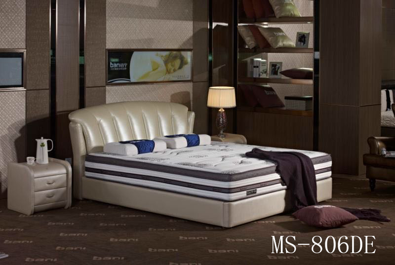 百宁床垫软床现代床皮床MS806DE