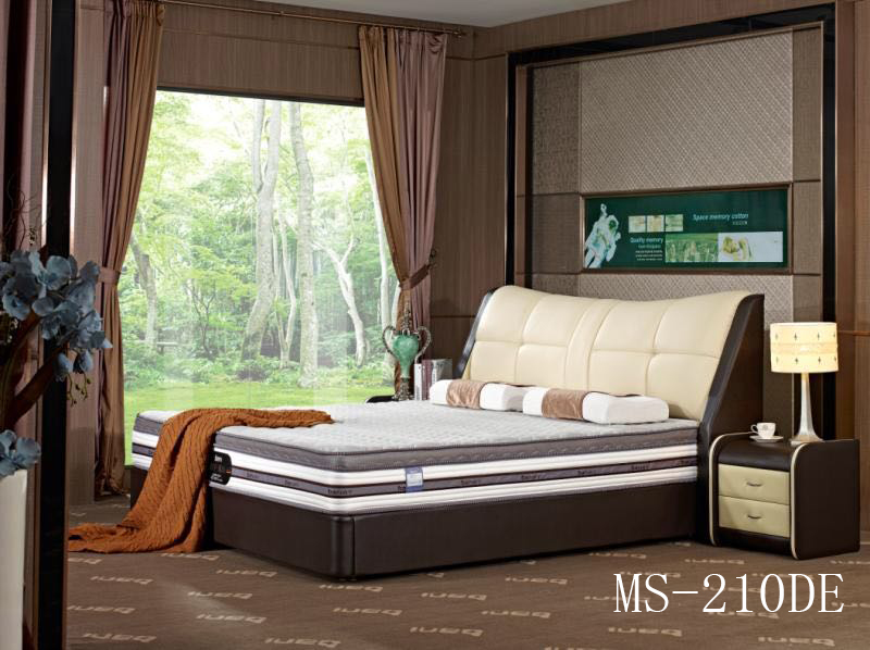 百宁品牌床垫软床现代床皮床MS210DE
